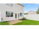 Private backyard with patio and grassy area at 14 Virgo Dr, Angier, NC 27501