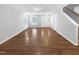 Bright entryway with hardwood floors and access to other rooms at 1611 Copper Cir, Mebane, NC 27302