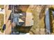 Top-down view of a house with a gray roof and yard at 241 Fair Oaks Ct, Mebane, NC 27302
