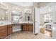 Double vanity bathroom with updated fixtures and ample counter space at 300 Union Ridge Dr, Morrisville, NC 27560