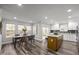Kitchen and dining area with hardwood floors and natural light at 341 Harts Creek Dr Dr, Pittsboro, NC 27312