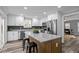 Modern kitchen with stainless steel appliances and a large island at 341 Harts Creek Dr Dr, Pittsboro, NC 27312