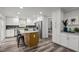 Modern kitchen with stainless steel appliances and an island at 341 Harts Creek Dr Dr, Pittsboro, NC 27312