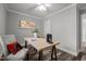 Comfortable home office featuring a writing desk and chair at 341 Harts Creek Dr Dr, Pittsboro, NC 27312