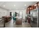 Modern kitchen with stainless steel appliances and an island at 386 Cotton Brook Dr, Fuquay Varina, NC 27526