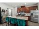 Modern kitchen with stainless steel appliances and an island at 386 Cotton Brook Dr, Fuquay Varina, NC 27526