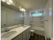 Bathroom with double sinks, granite countertops and white cabinets at 500 Traditions Grande Blvd # 22, Wake Forest, NC 27587