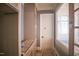 A peek inside the pantry reveals tons of storage with custom cabinets and a built-in countertop at 7013 Buckhead Dr, Raleigh, NC 27615