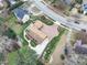Aerial view of house and surrounding neighborhood at 1009 Deboy St, Raleigh, NC 27606