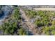 Aerial view showing a wooded area with a small creek at 1100 Ben Smith Road Rd, Siler City, NC 27344