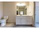 Simple bathroom with white vanity and tile floor at 2206 Gathering Sq Ct # 2206, Fuquay Varina, NC 27526