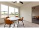 Bright dining area with a round table and four stylish chairs at 2206 Gathering Sq Ct # 2206, Fuquay Varina, NC 27526
