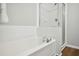 Bathroom with soaking tub and shower at 2225 Raven Rd # 107, Raleigh, NC 27614