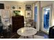 Bright dining area with marble table and access to balcony at 2313 Gathering Square Ct # 2313, Fuquay Varina, NC 27526