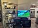 Living area with a large TV and comfortable seating at 2313 Gathering Square Ct # 2313, Fuquay Varina, NC 27526