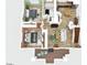 Two-story home floor plan showcasing two bedrooms, two baths, and an open living space at 3 Moss Spring Ct, Durham, NC 27712