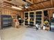 Organized garage interior with built-in shelving and storage solutions at 3 Moss Spring Ct, Durham, NC 27712