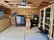 Organized garage interior with built-in shelving and storage solutions at 3 Moss Spring Ct, Durham, NC 27712