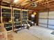 Organized garage interior with built-in shelving and storage solutions at 3 Moss Spring Ct, Durham, NC 27712