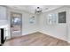 Cozy dining area with hardwood floors and access to backyard at 406 Everette Ave, Clayton, NC 27520