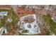 Aerial view of home and backyard in winter at 4139 Somerset Dr, Oxford, NC 27565