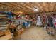 Unfinished basement space with exposed ceiling, concrete floor, and ample storage potential at 4139 Somerset Dr, Oxford, NC 27565