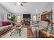 Living room with hardwood floors, fireplace, and comfortable seating at 4139 Somerset Dr, Oxford, NC 27565