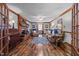 Living room with hardwood floors, fireplace, and French doors at 4139 Somerset Dr, Oxford, NC 27565