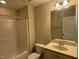 Clean bathroom with tub, toilet, and vanity at 549 Balsam Fir Dr Dr, Cary, NC 27519