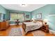 Bright bedroom with hardwood floors and ample natural light at 715 Powell Dr, Raleigh, NC 27606