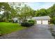 Ranch-style home with attached garage and lush landscaping at 715 Powell Dr, Raleigh, NC 27606