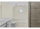 Bathroom featuring vanity, shower, and soaking tub at 8005 Sundance Cir, Durham, NC 27713