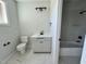 Bathroom features vanity and a walk in bathtub/shower at 1031 Coldspring Circle, Durham, NC 27705