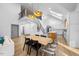 Open concept dining area with kitchen and staircase visible at 113 Laurston Ct, Durham, NC 27712