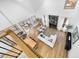 Spacious living room with a modern fireplace and high ceilings at 113 Laurston Ct, Durham, NC 27712