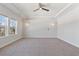 Carpeted bedroom featuring recessed lighting, ceiling fan, and plenty of natural light at 137 Alderbranch Cir, Garner, NC 27529