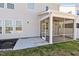 The screened porch and patio offer outdoor living space with views of the backyard at 137 Alderbranch Cir, Garner, NC 27529