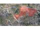 Aerial view of five wooded lots for sale at 2417 Bivins Rd, Durham, NC 27712