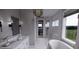 Elegant bathroom with soaking tub and shower at 2417 Bivins Rd, Durham, NC 27712