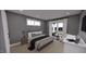 Spacious bedroom with access to balcony at 2417 Bivins Rd, Durham, NC 27712
