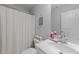 Clean bathroom with shower, vanity, and plenty of storage at 263 Langdon Chase Way, Selma, NC 27576