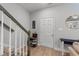 Entryway with staircase, shoe storage, and a small table at 263 Langdon Chase Way, Selma, NC 27576