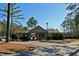 Community clubhouse with mature trees and landscaping surrounding it at 501 Queensferry Rd, Cary, NC 27511