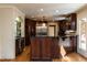 Beautiful kitchen features granite countertops, custom cabinets, and stainless steel appliances at 501 Queensferry Rd, Cary, NC 27511