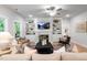 Spacious living room featuring a fireplace and built-in shelving at 8805 Melvin St # 35, Willow Springs, NC 27592