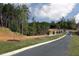 Paved road curves gently through Bridgeberry, lined with young trees at 101 Cloud Berry Ln, Holly Springs, NC 27540