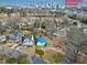 Aerial view of property and surrounding houses, located near Downtown Raleigh at 110 Summit Ave, Raleigh, NC 27603
