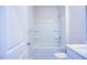 Clean bathroom with a tub/shower, vanity, and toilet at 1132 Middlecrest Dr, Rocky Mount, NC 27804