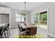 Dining area with sliding doors leading to deck at 116 Mohave Dr, Louisburg, NC 27549