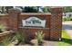 Brick entrance sign for The River at Lake Royale community at 116 Mohave Dr, Louisburg, NC 27549